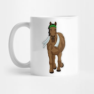 Horse as Runner with Towel Mug